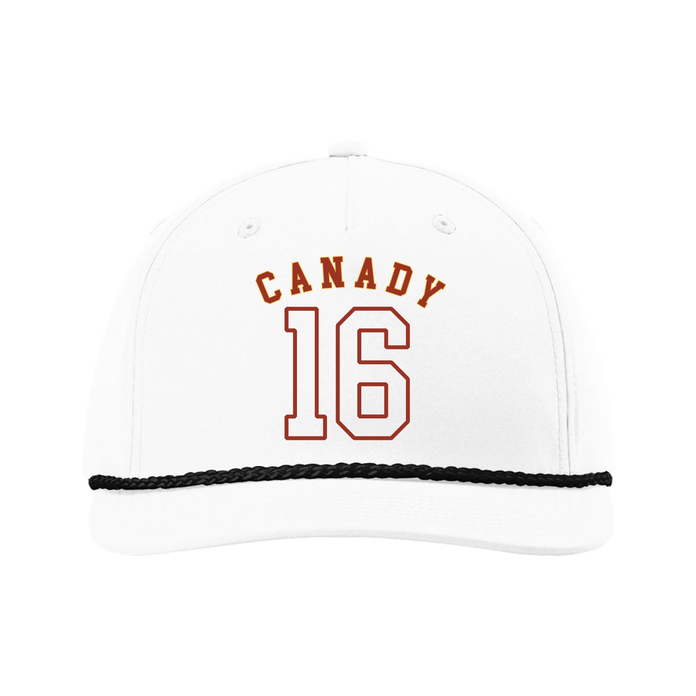 Five-Panel Classic Rope Cap — Shirsey Arch in White