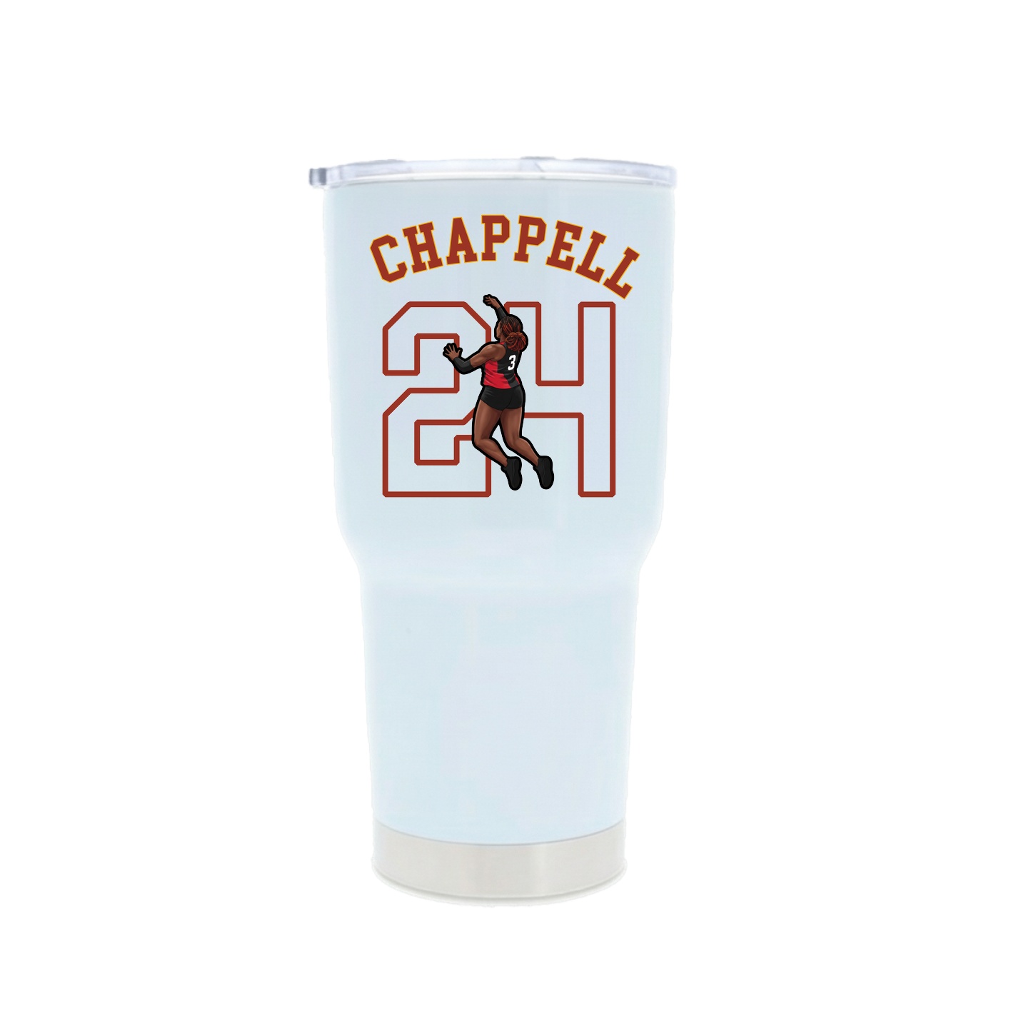 30oz Stainless Steel Tumbler — Shirsey Arch in White