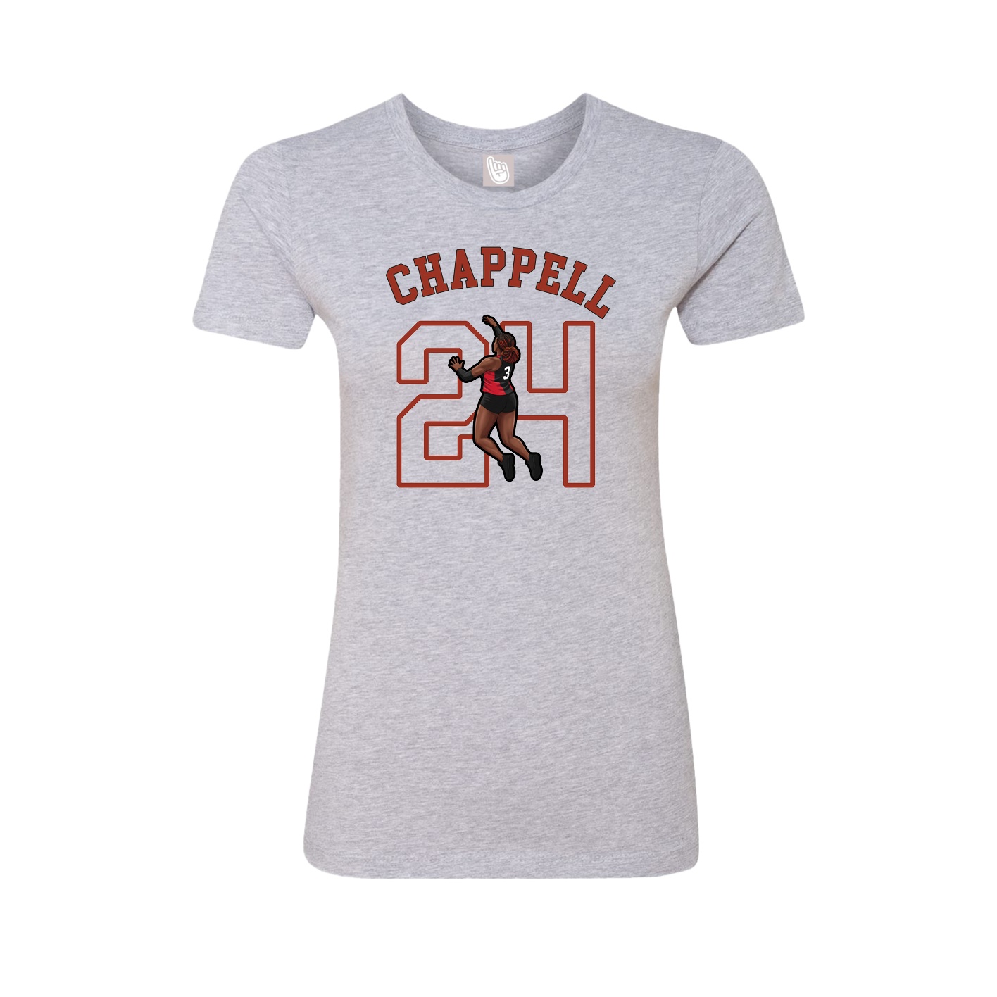 Fitted Women's Tee — Shirsey Arch in Grey