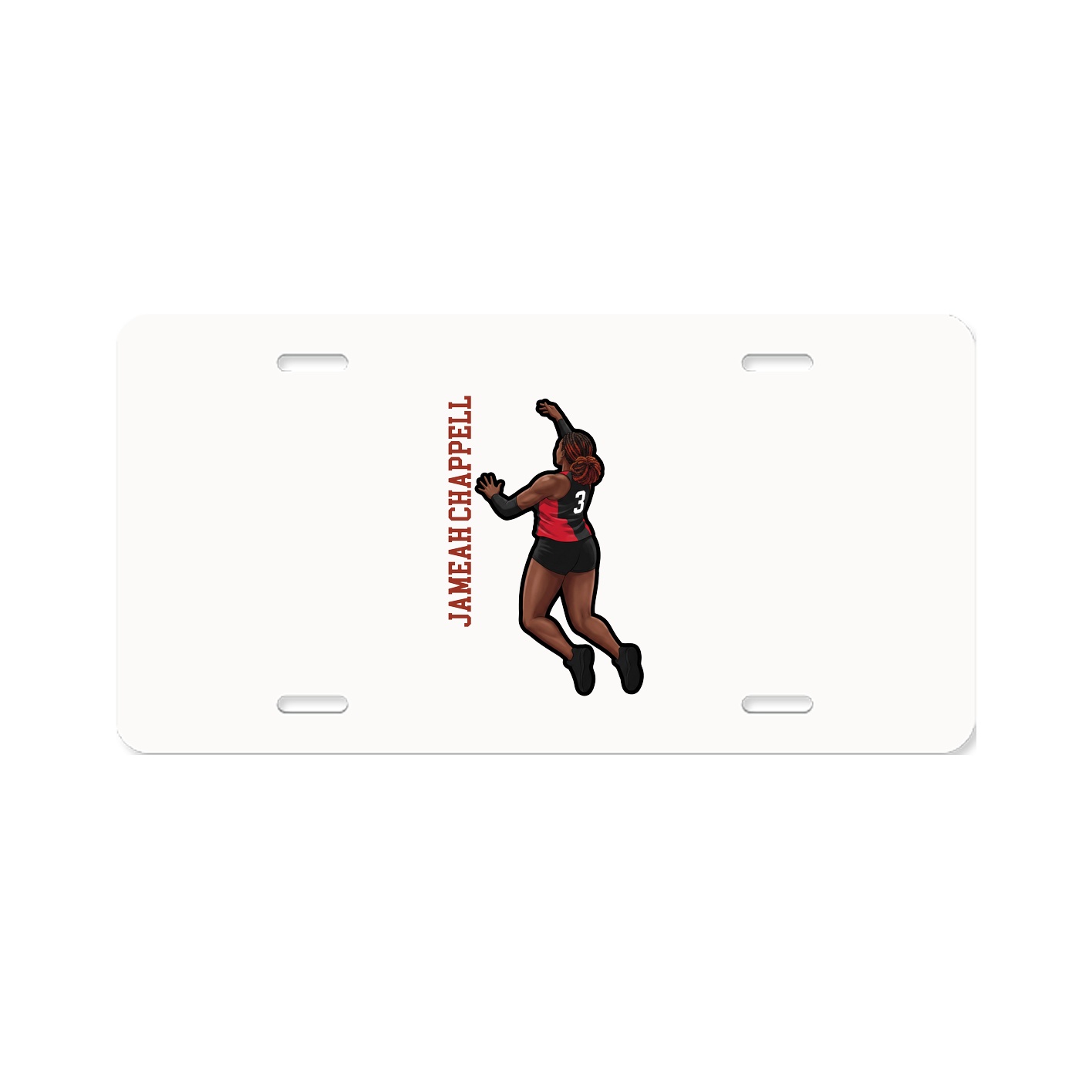 License Plate — Name Vertical in Classic