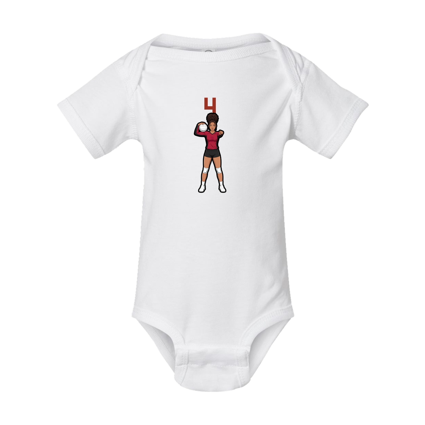 Baby Onesie — Number Top in White