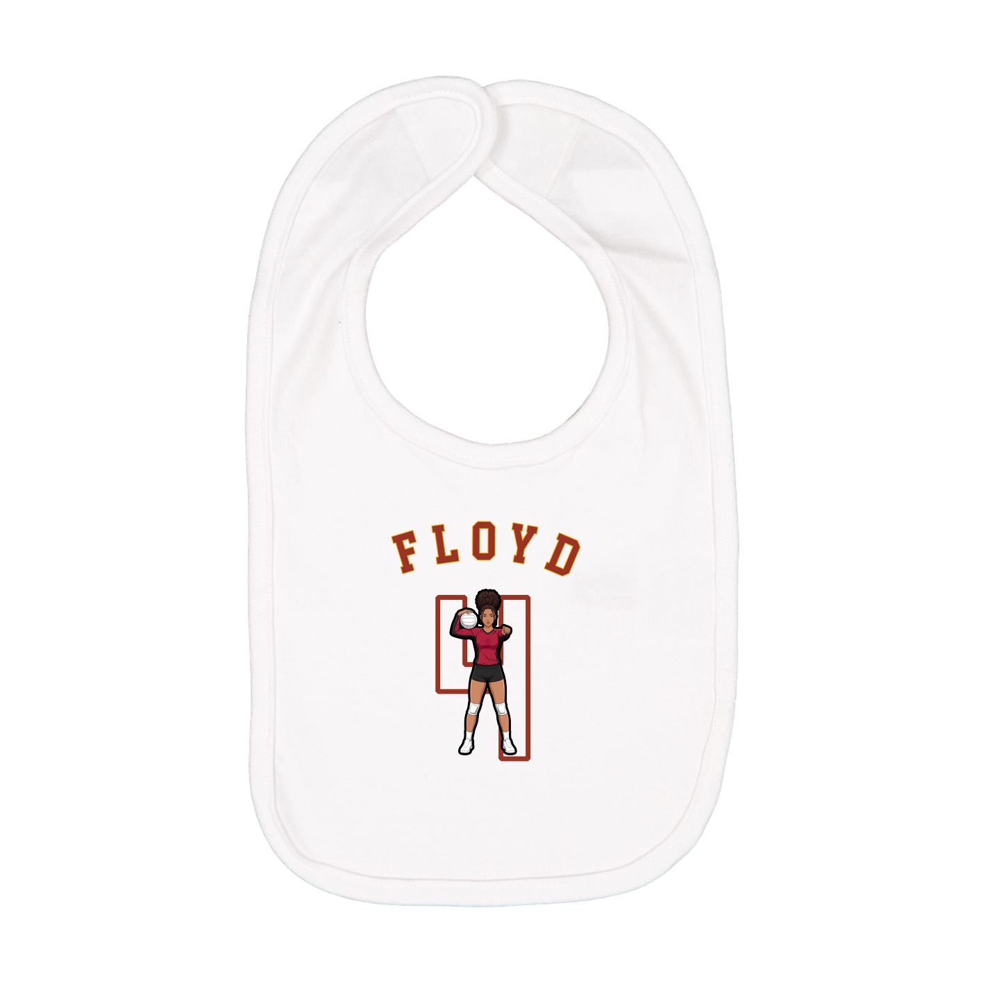 Infant Bib — Shirsey Arch in White