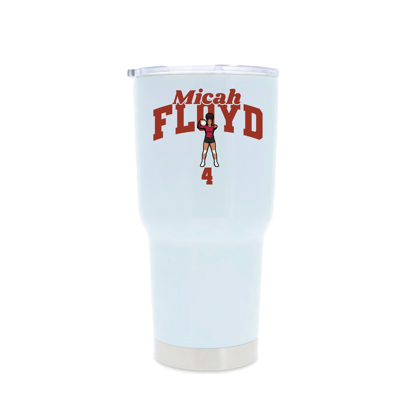 30oz Stainless Steel Tumbler — Signature Arch in White