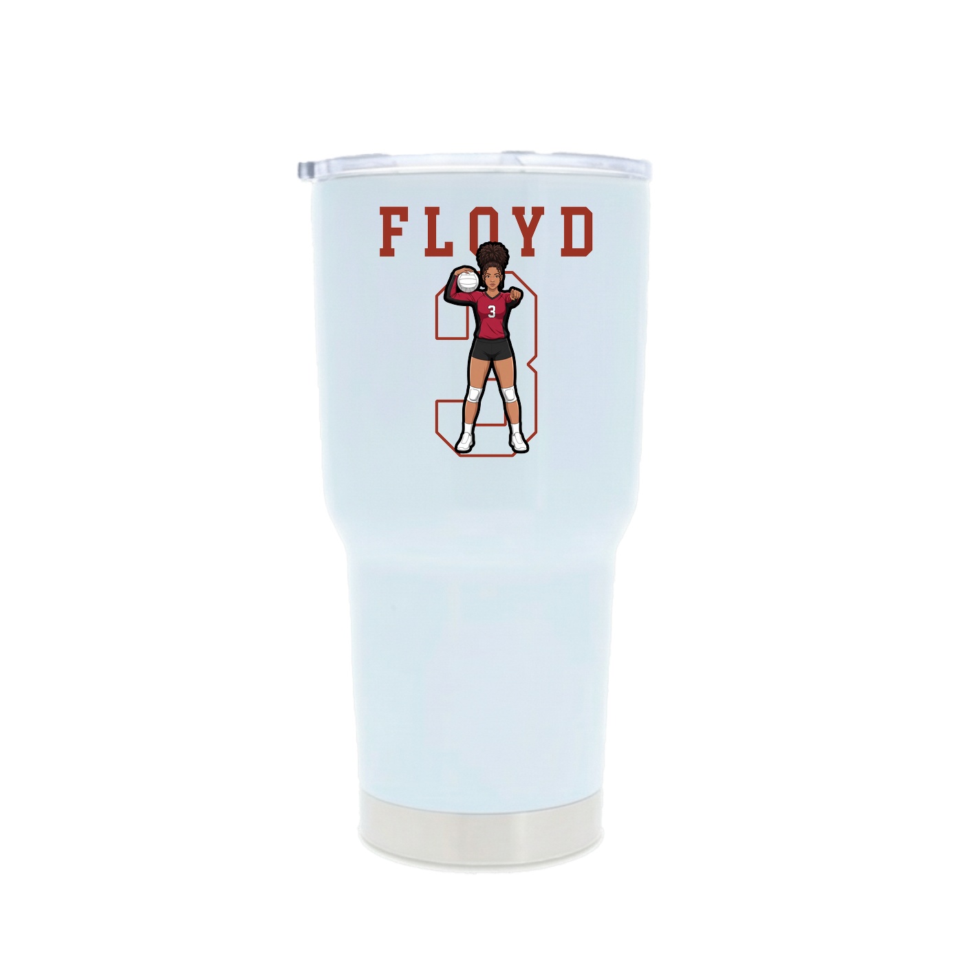 30oz Stainless Steel Tumbler — Classic in White