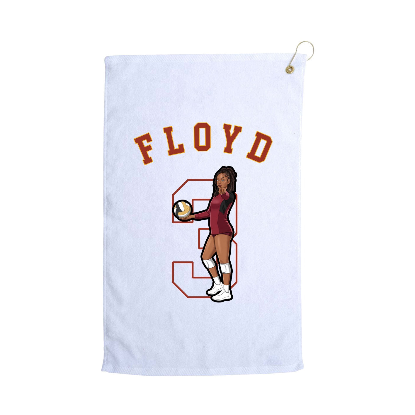 Golf Towel — Classic in White