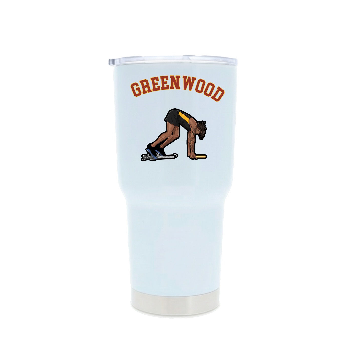 30oz Stainless Steel Tumbler — Shirsey Arch in White