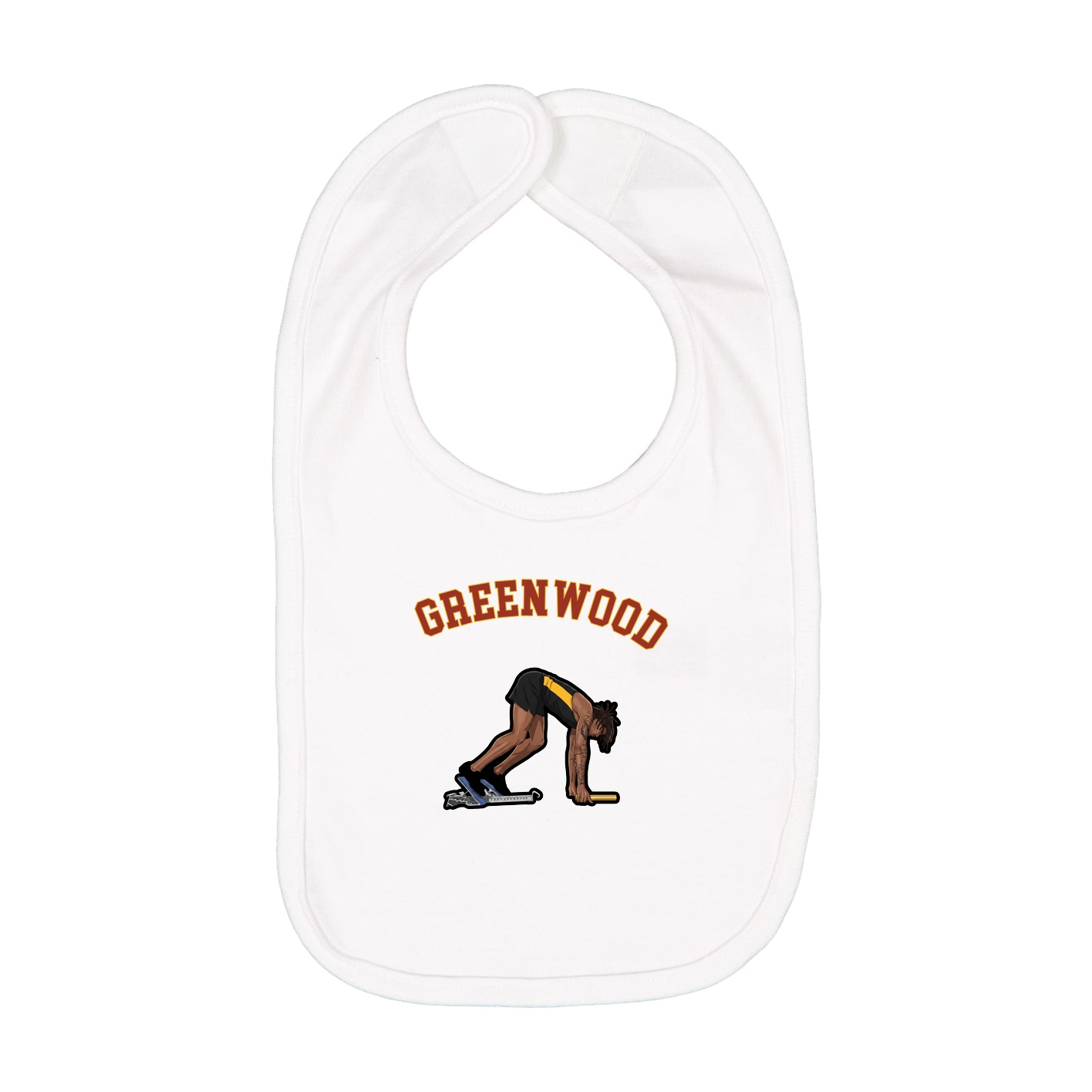 Infant Bib — Shirsey Arch in White