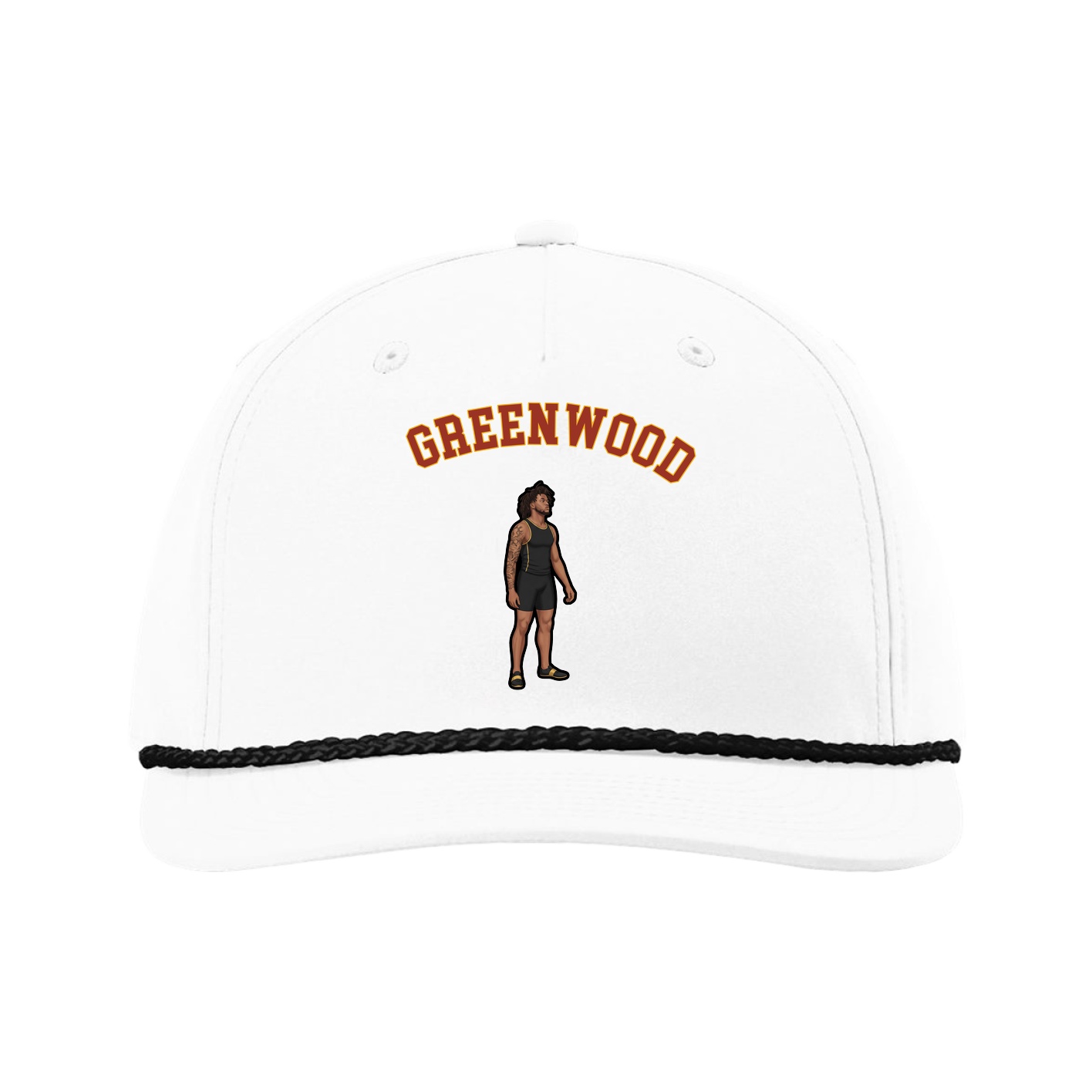 Five-Panel Classic Rope Cap — Shirsey Arch in White