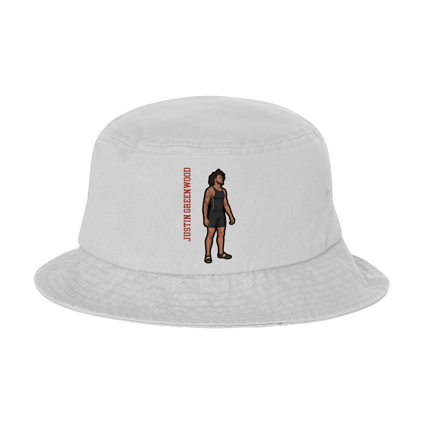 Bucket Cap — Name Vertical in White