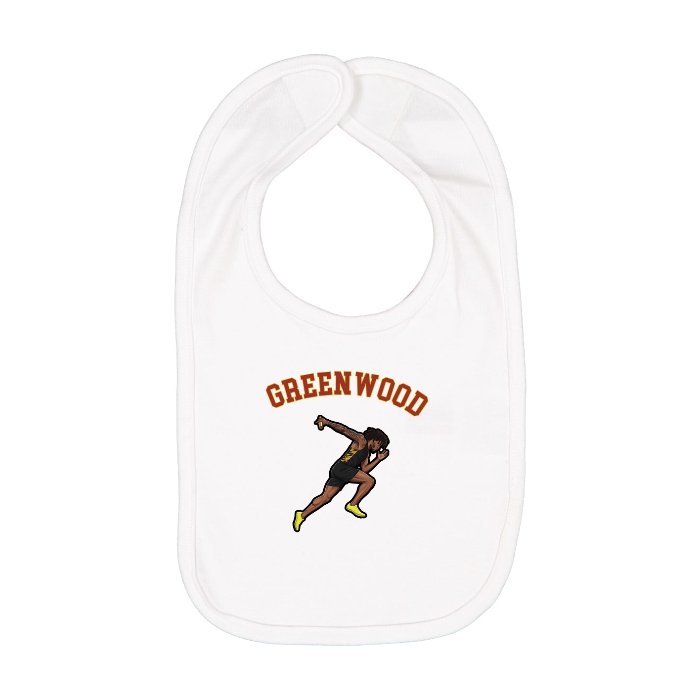 Infant Bib — Shirsey Arch in White