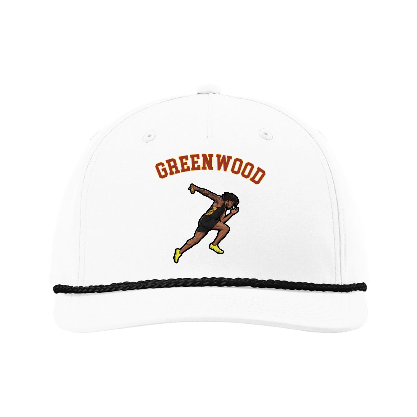 Five-Panel Classic Rope Cap — Shirsey Arch in White