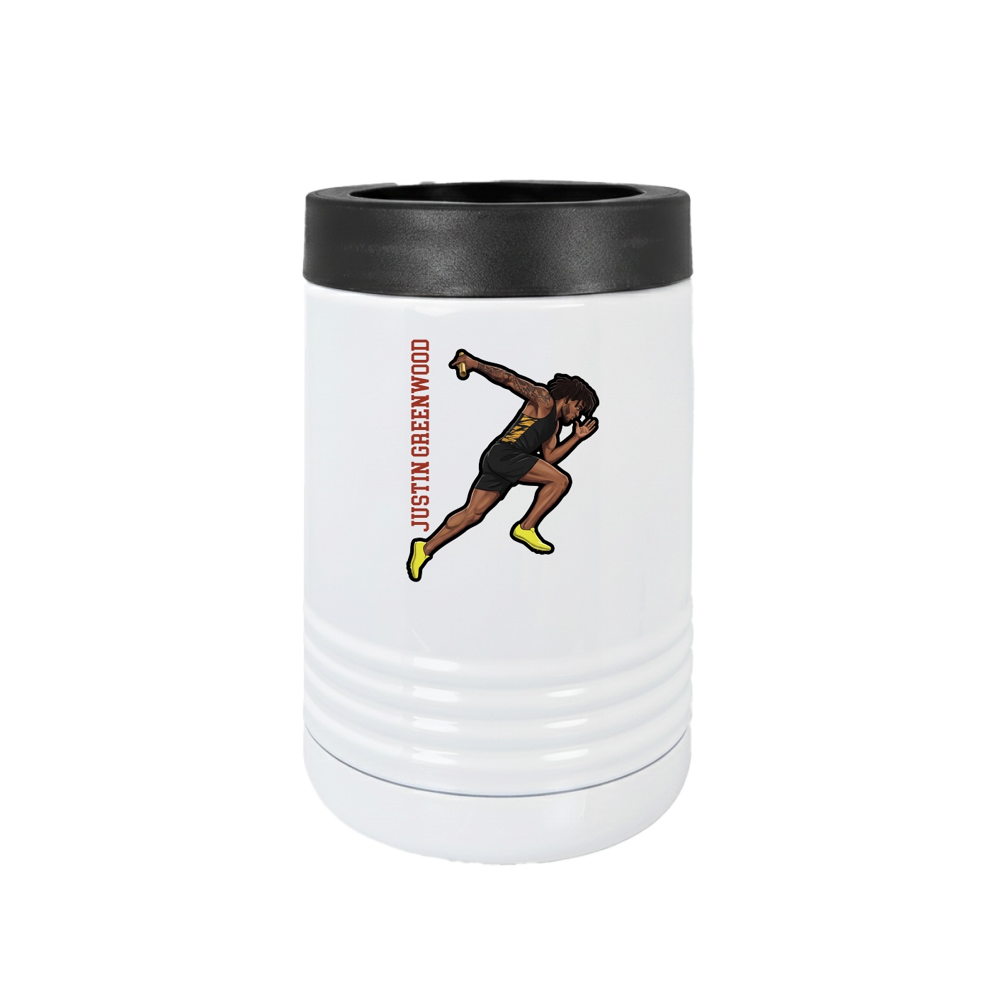 Beverage Holder — Name Vertical in White
