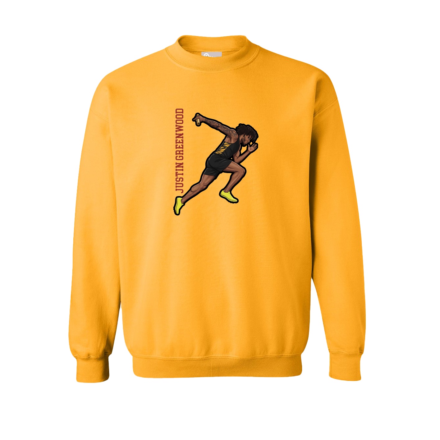 Fleece Crew — Name Vertical in Gold