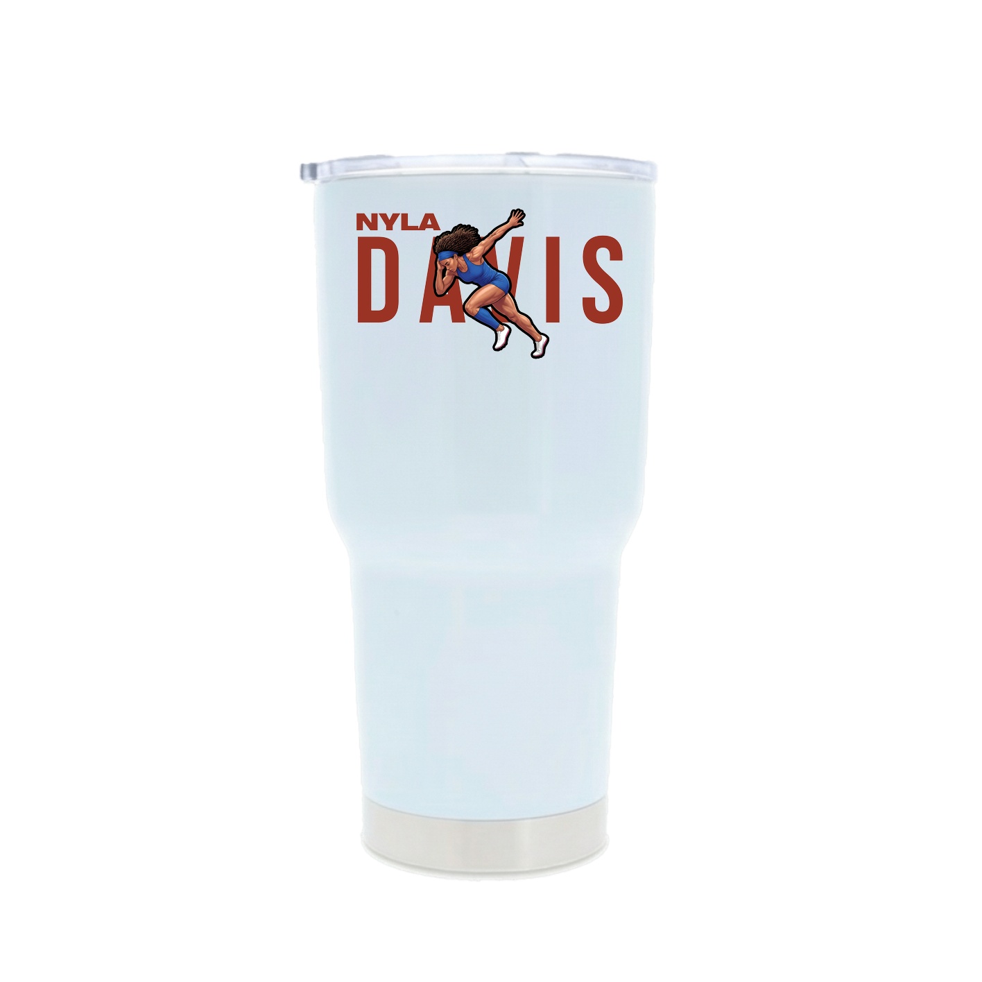 30oz Stainless Steel Tumbler — Player Name in White
