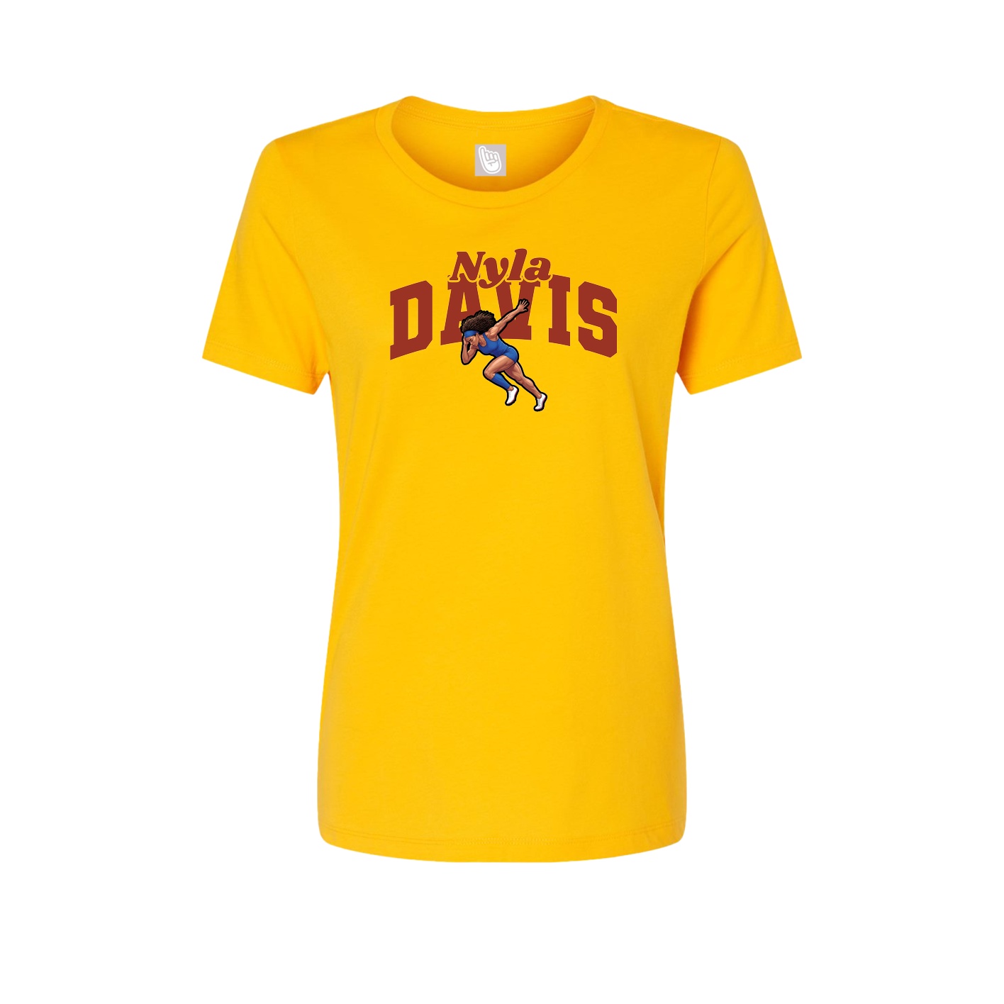 Fitted Women's Tee — Signature Arch in Gold