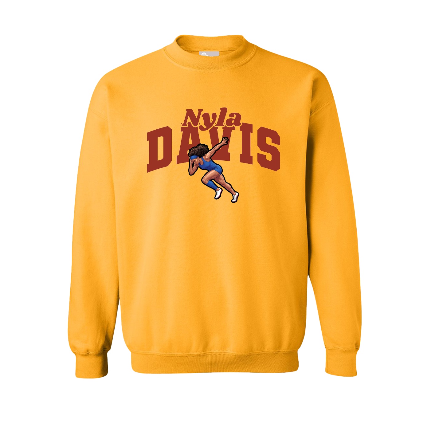 Fleece Crew — Signature Arch in Gold