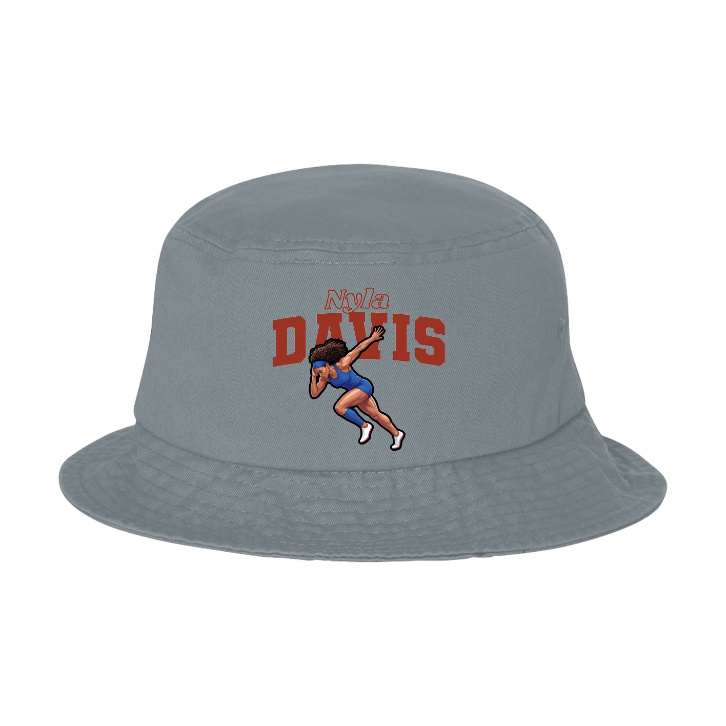 Bucket Cap — Name Arch in Grey