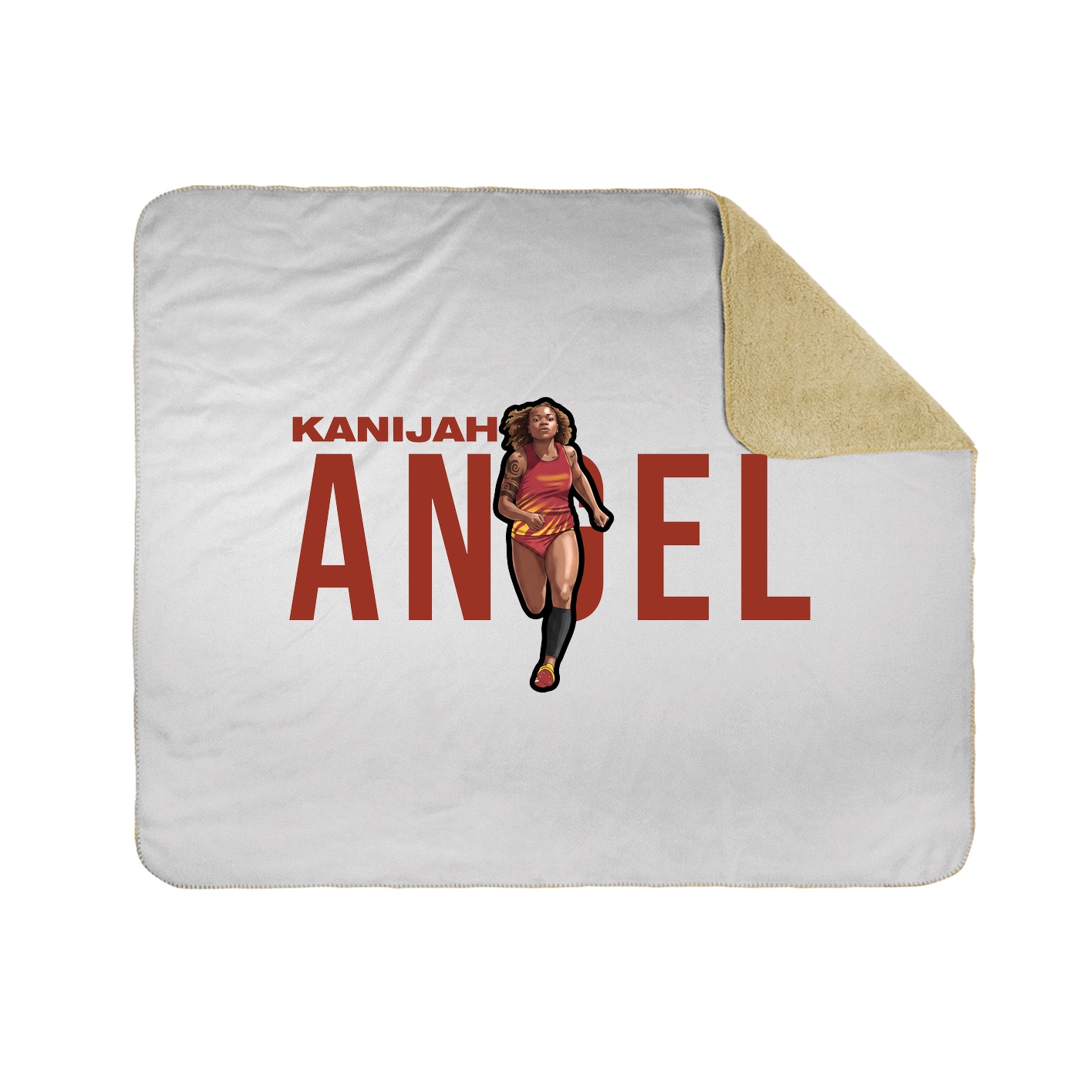 Throw Blanket — Player Name in White