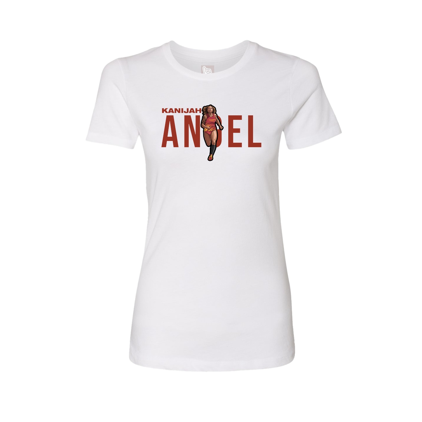 Fitted Women's Tee — Player Name in White