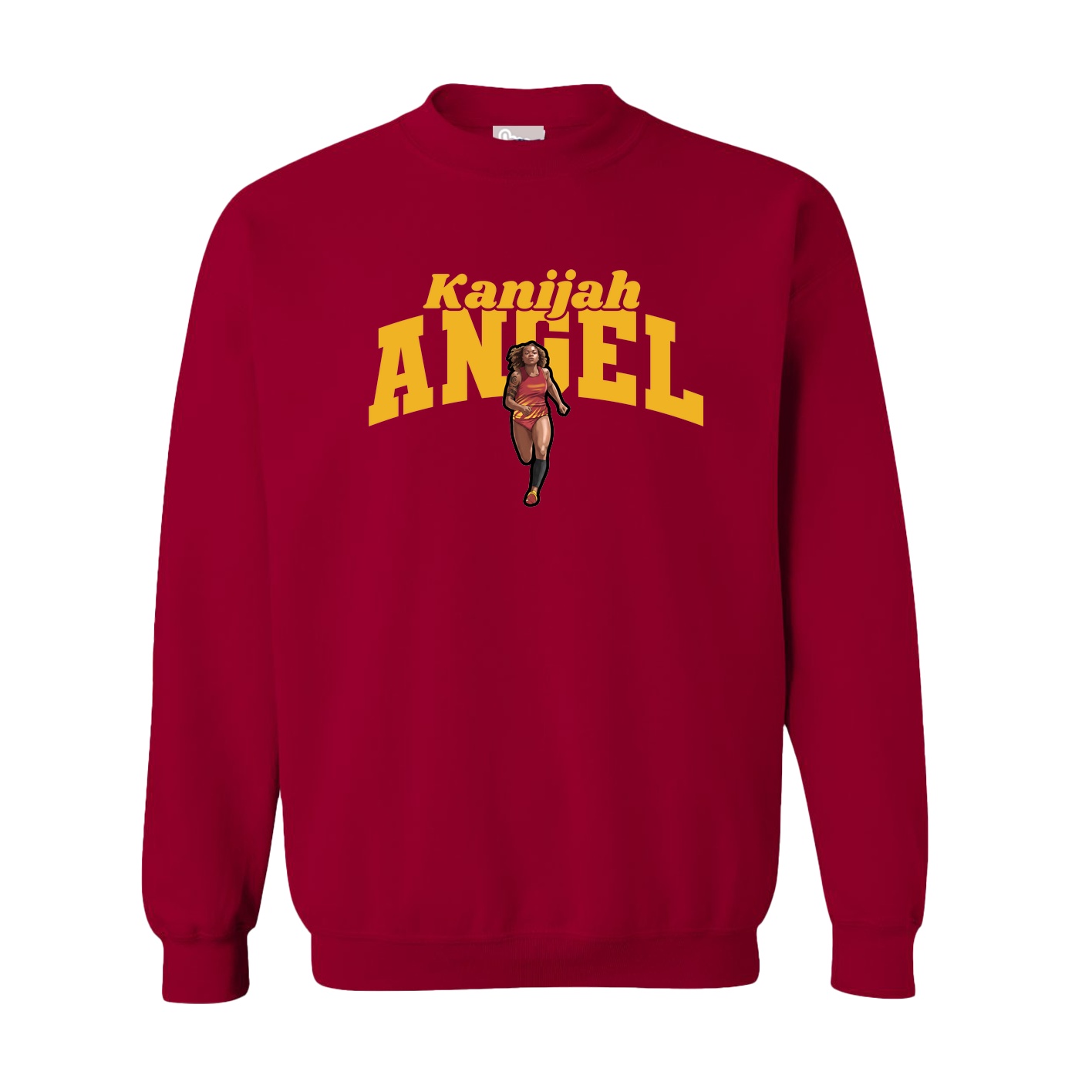 Fleece Crew — Signature Arch in Cardinal