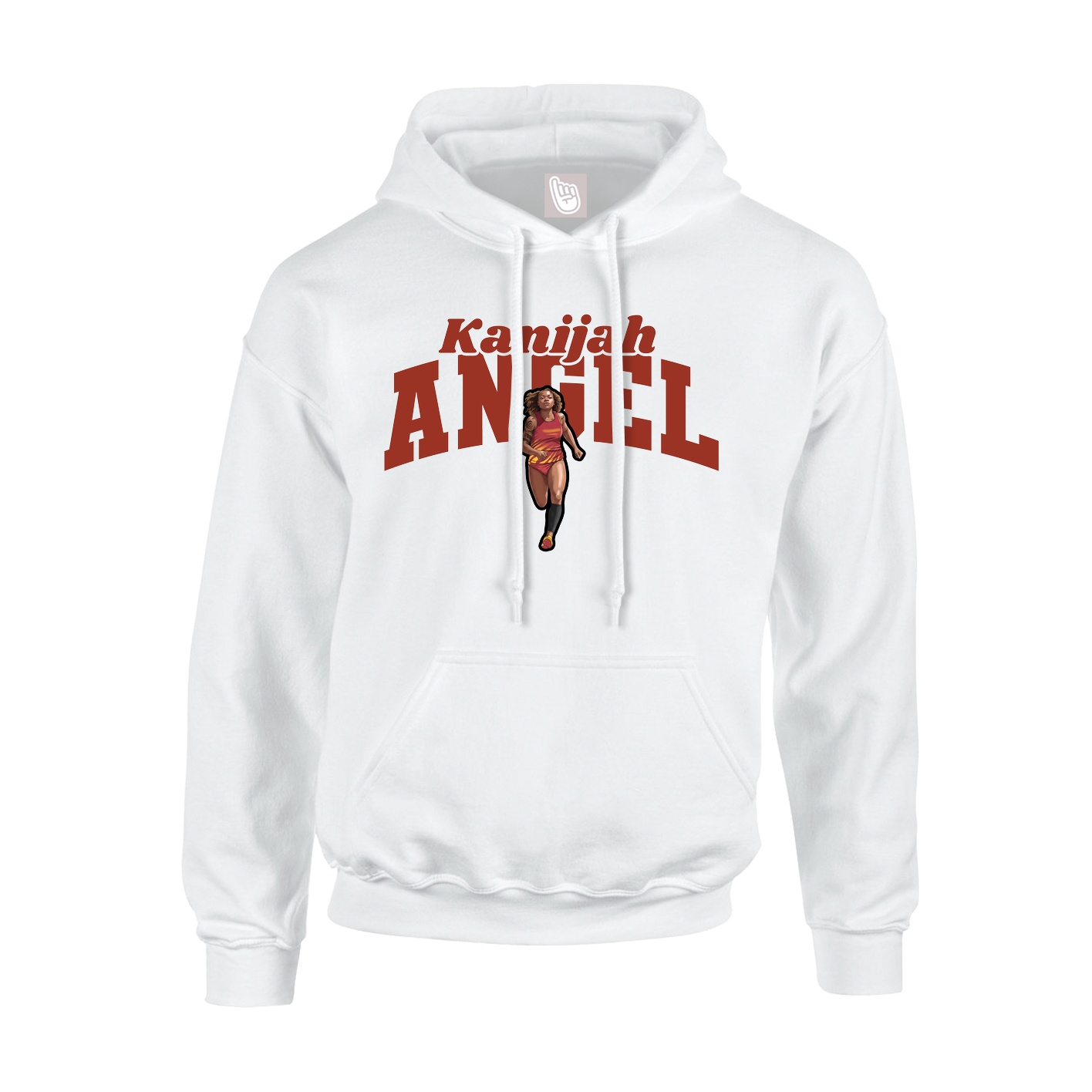 Youth Hoodie — Signature Arch in White