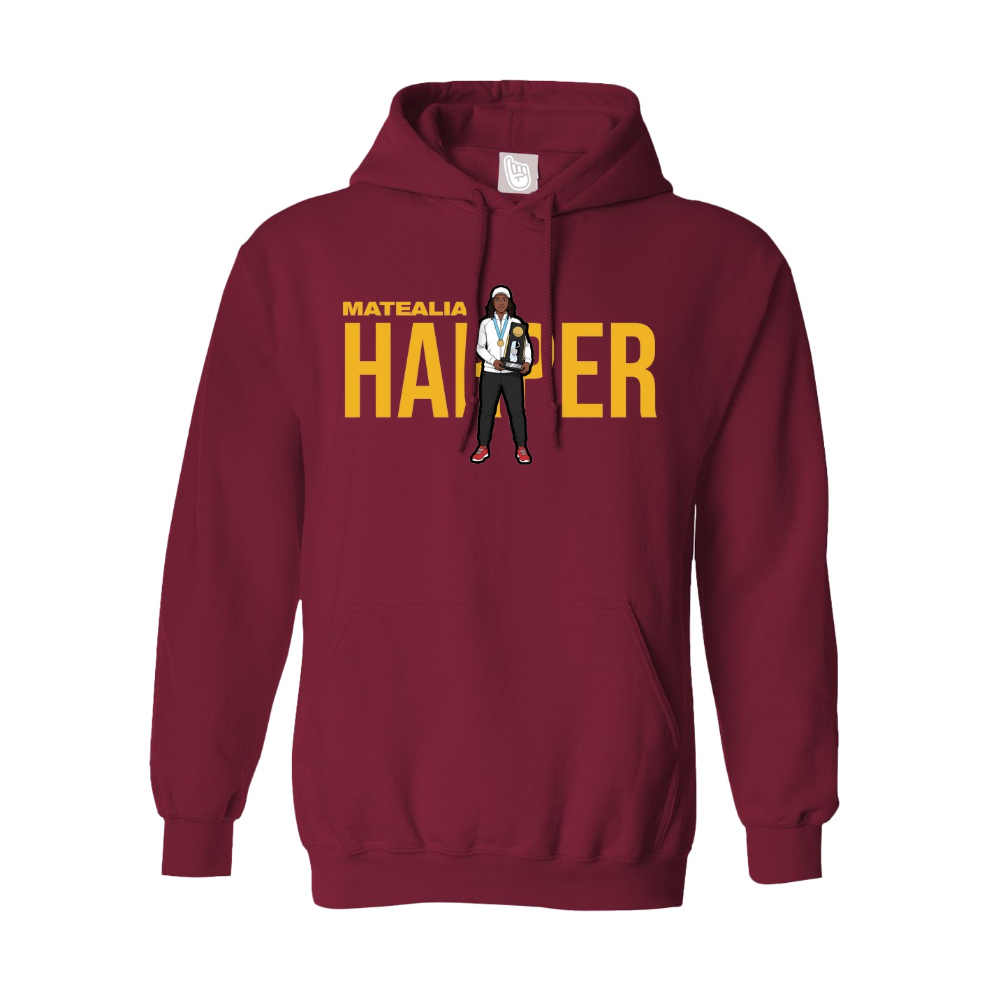 Hoodie — Player Name in Cardinal