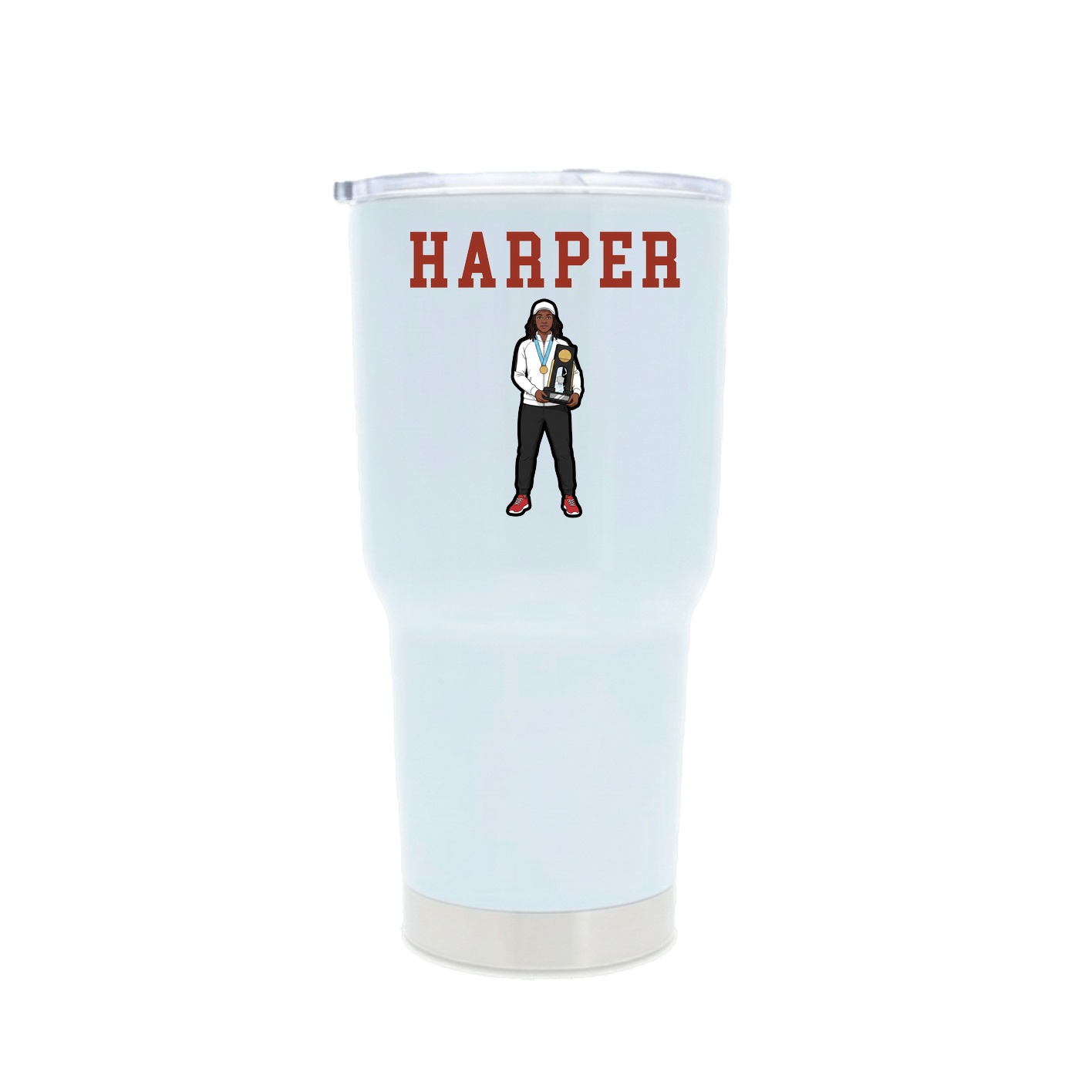 30oz Stainless Steel Tumbler — Shirsey in White