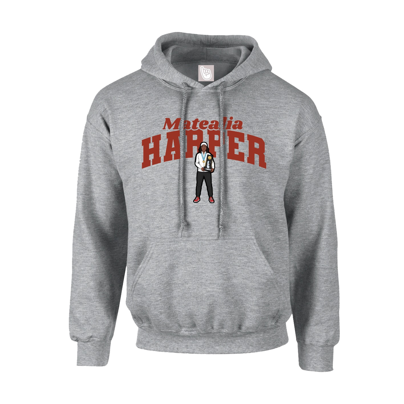 Youth Hoodie — Signature Arch in Grey