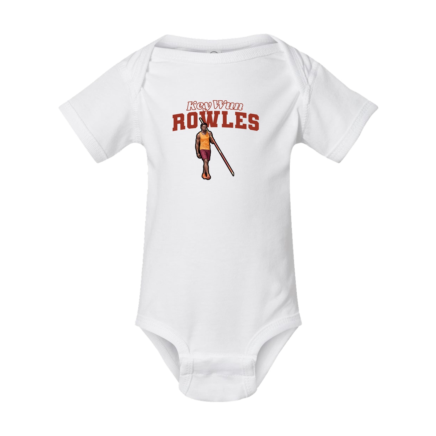 Baby Onesie — Name Arch in White