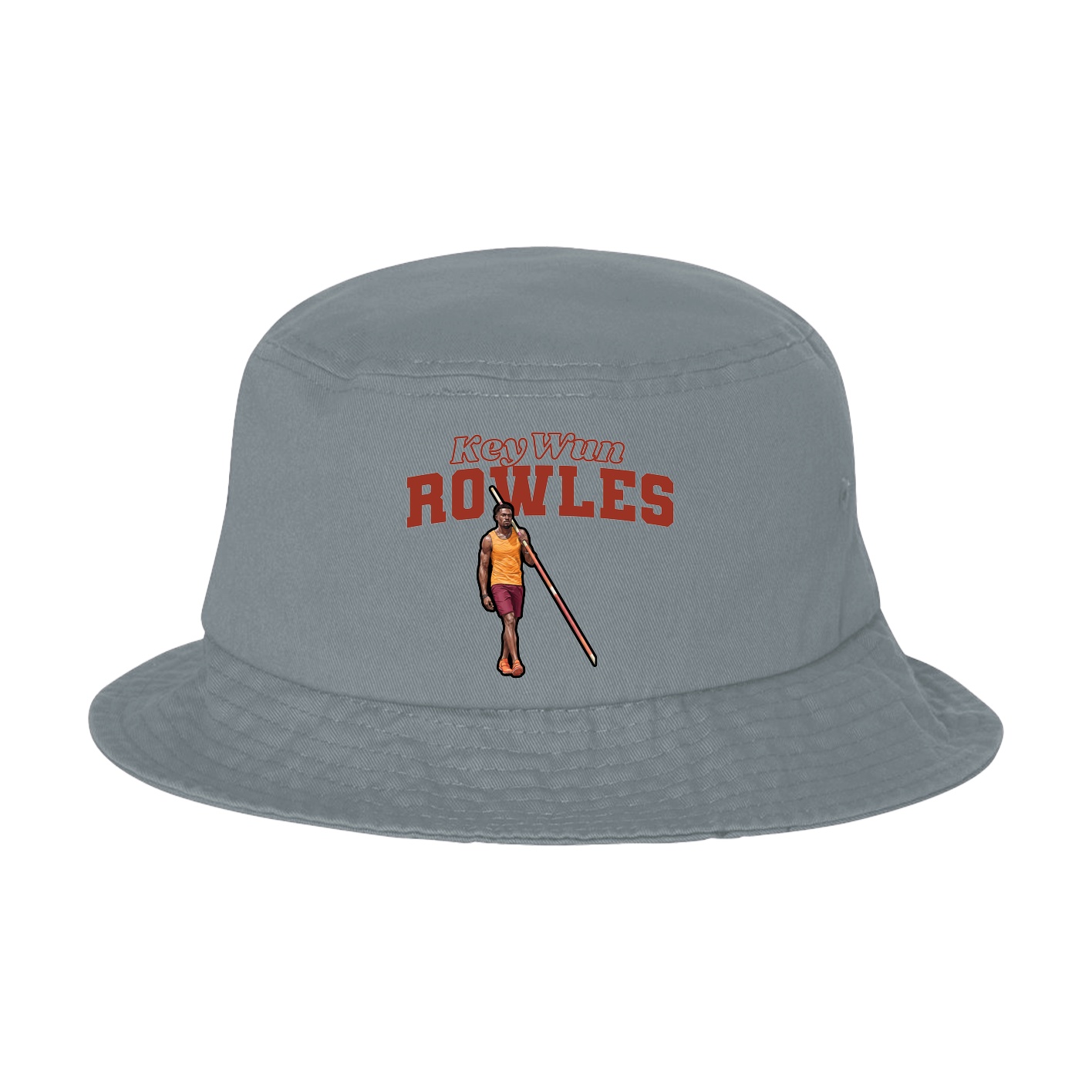 Bucket Cap — Name Arch in Grey