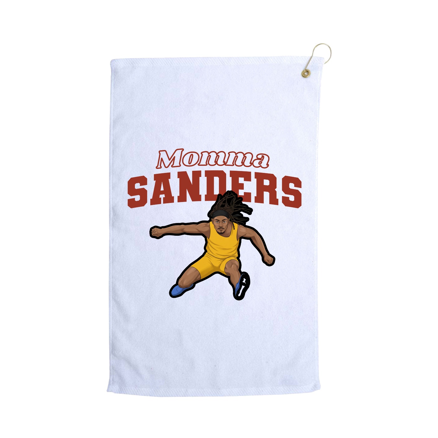 Golf Towel — Mothers Day Block in White