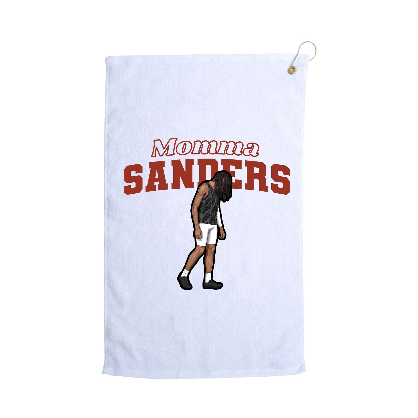 Golf Towel — Mothers Day Block in White