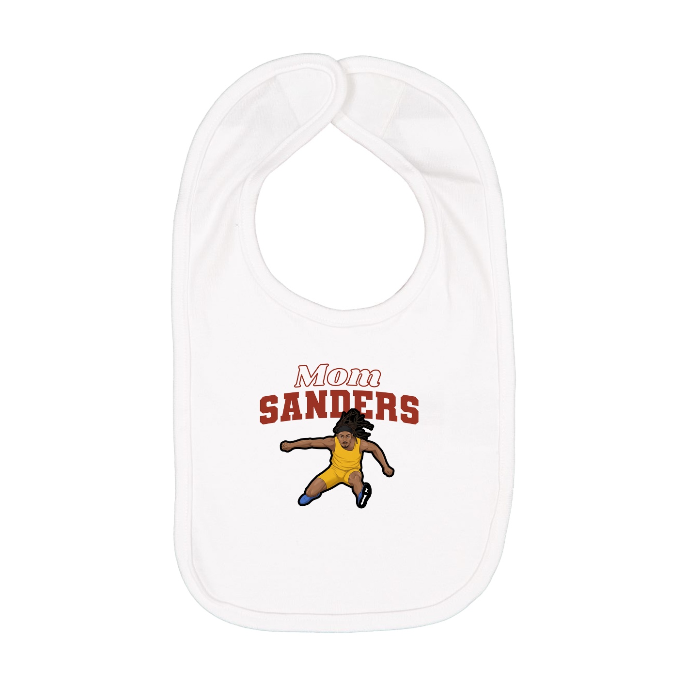 Infant Bib — Mothers Day Block in White