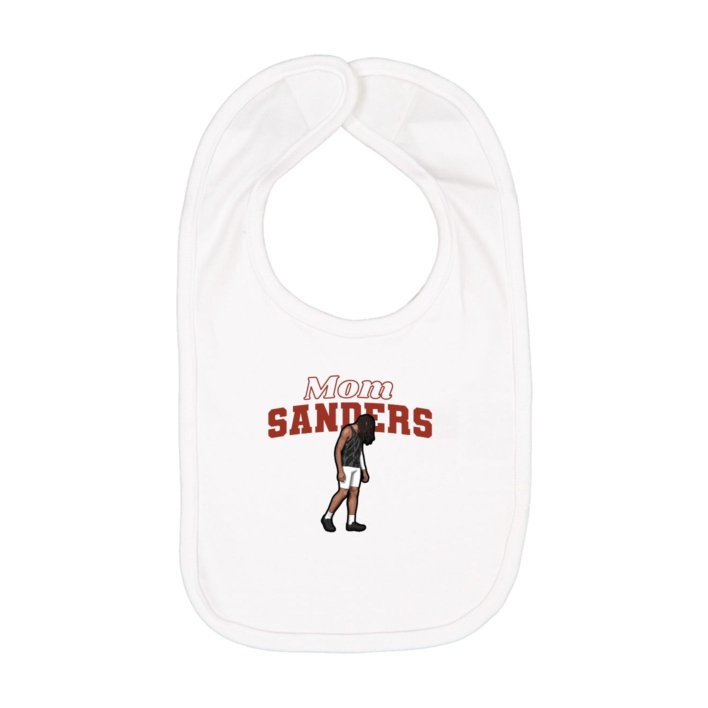 Infant Bib — Mothers Day Block in White