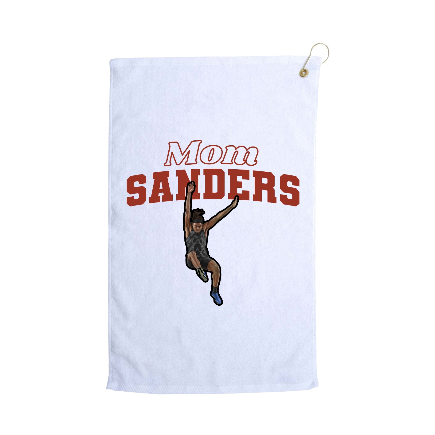 Golf Towel — Mothers Day Block in White