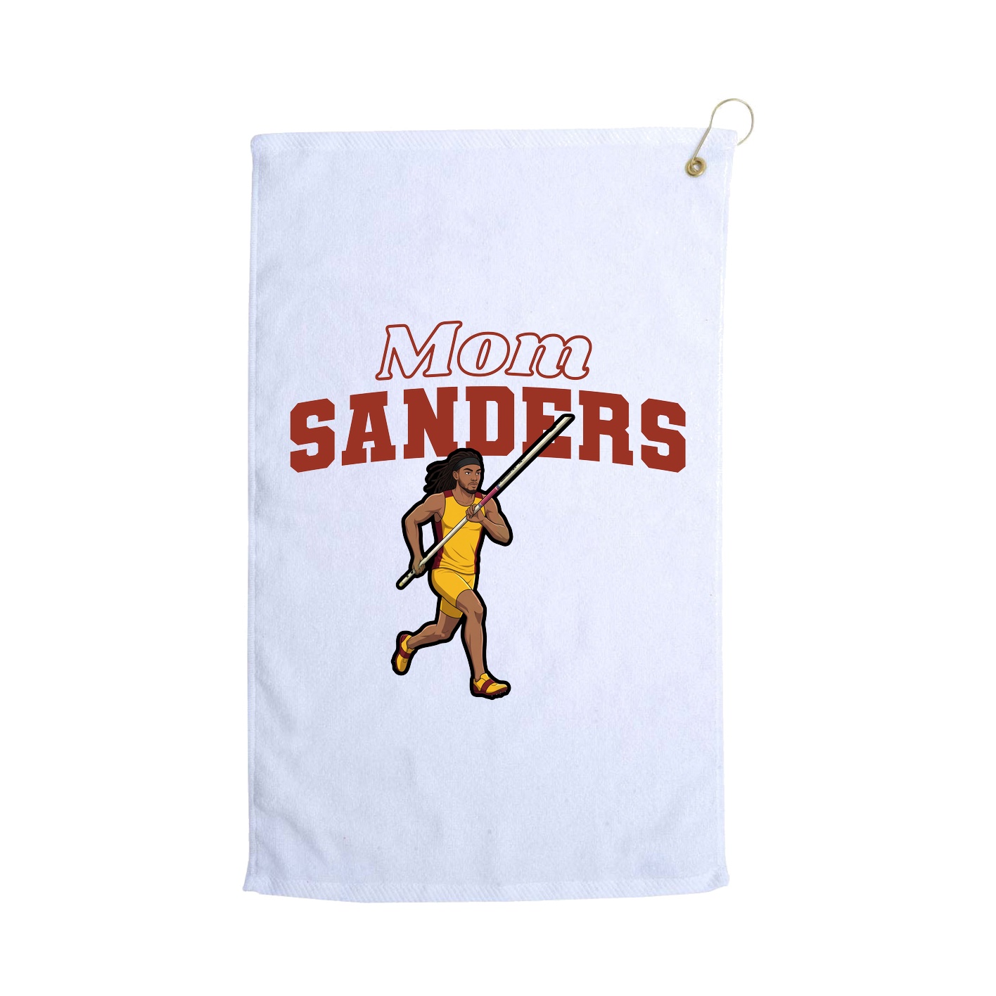Golf Towel — Mothers Day Block in White