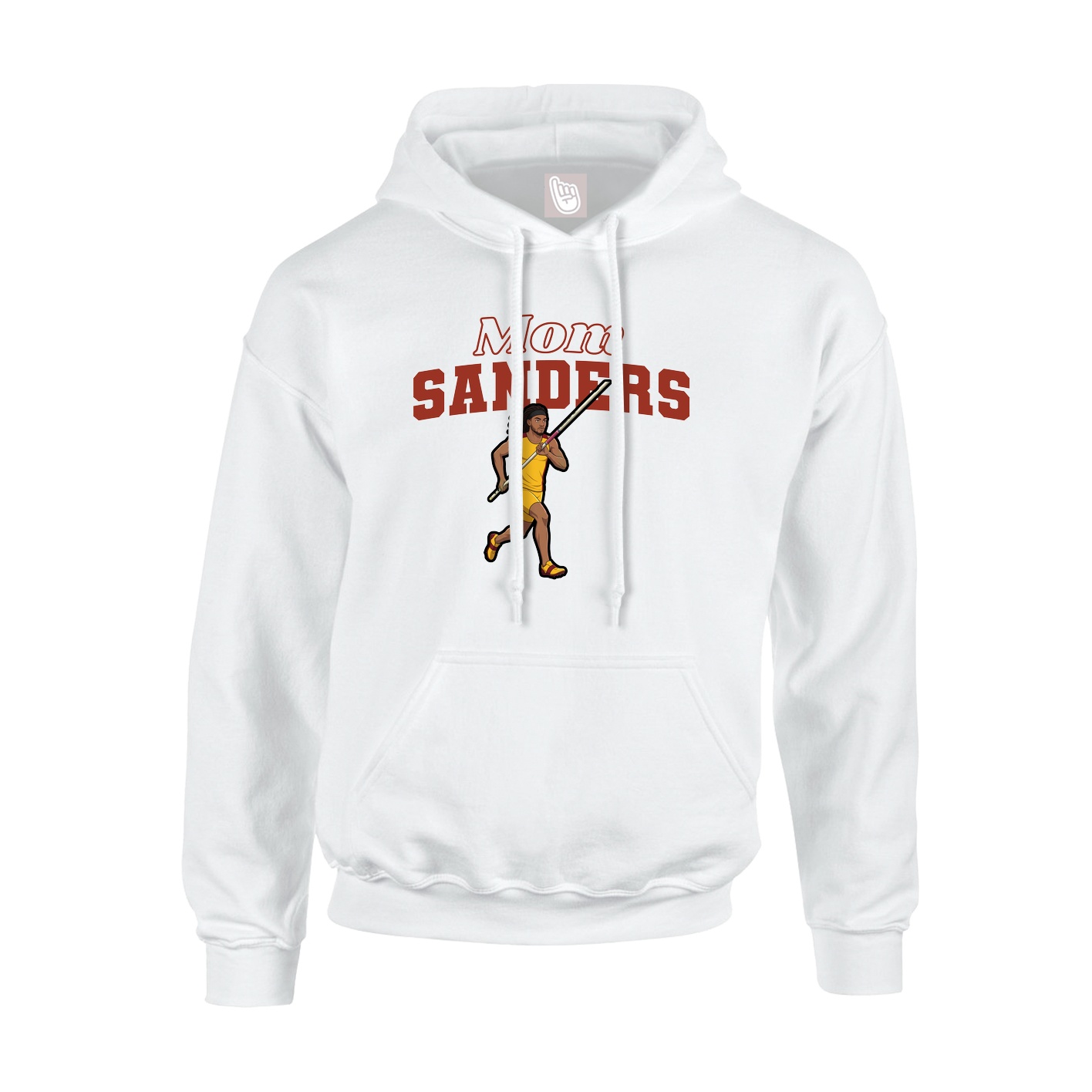 Youth Hoodie — Mothers Day Block in White