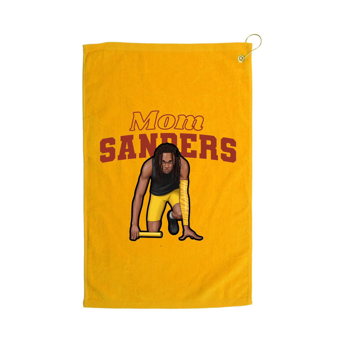 Golf Towel — Mothers Day Block in Gold