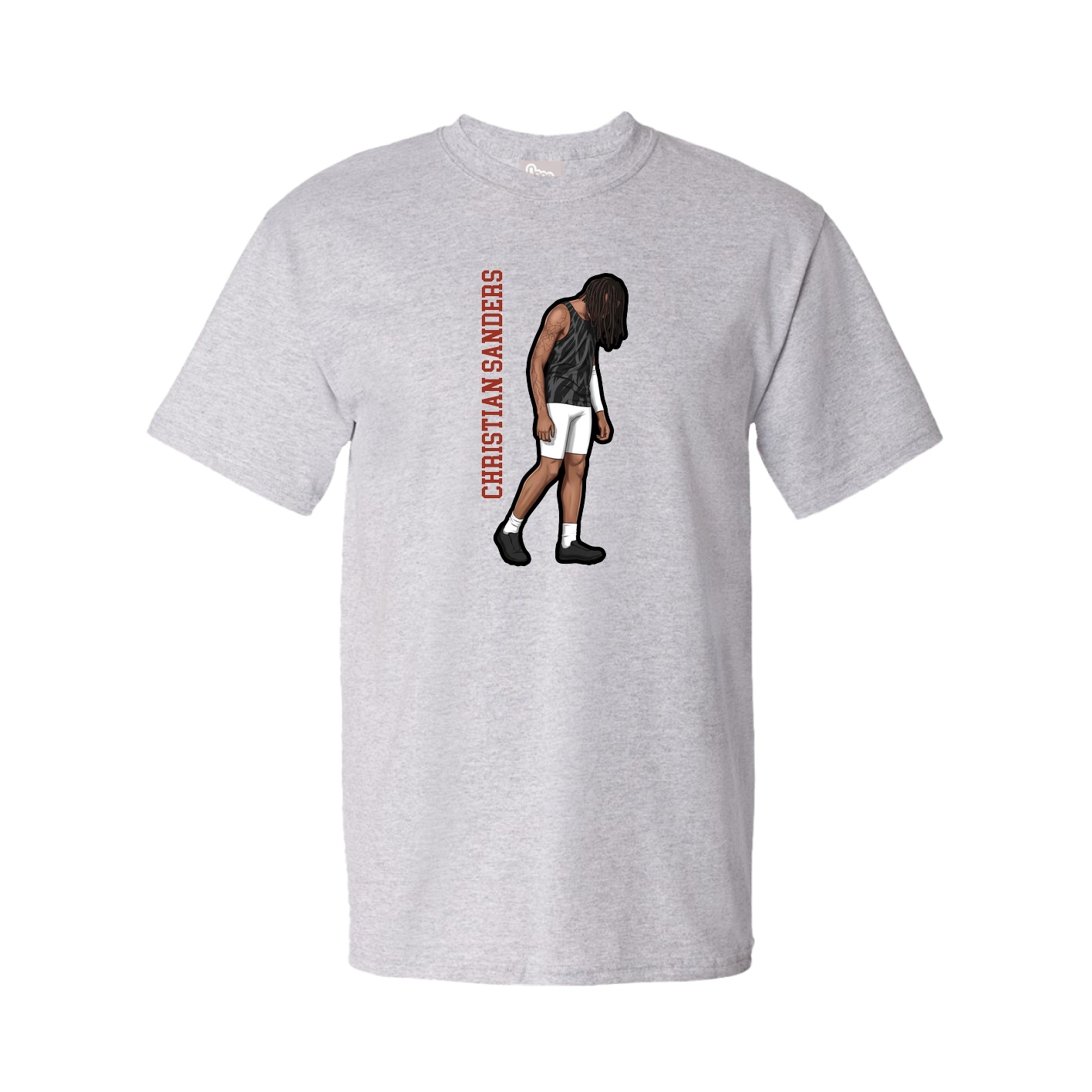 Tee — Name Vertical in Grey