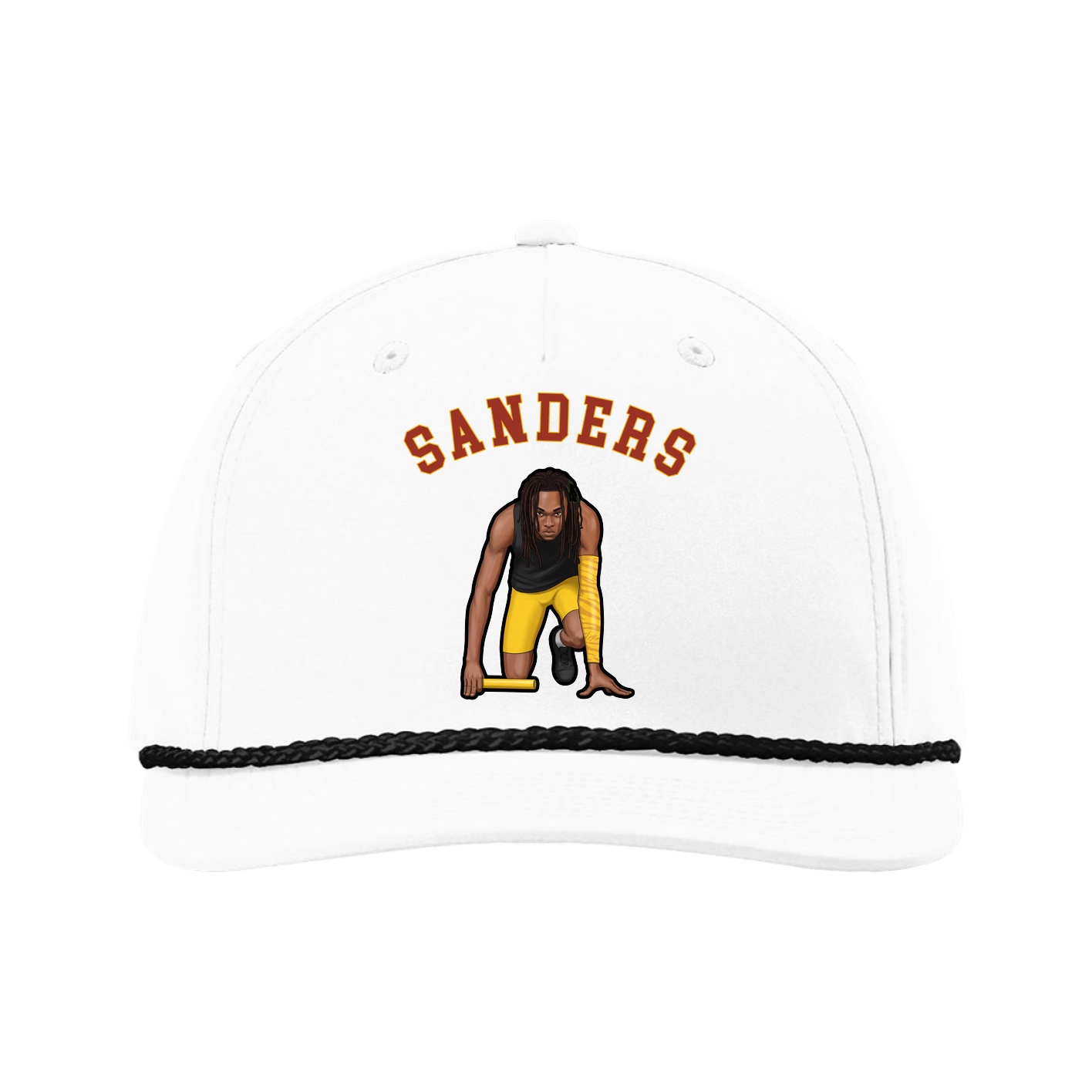 Five-Panel Classic Rope Cap — Shirsey Arch in White