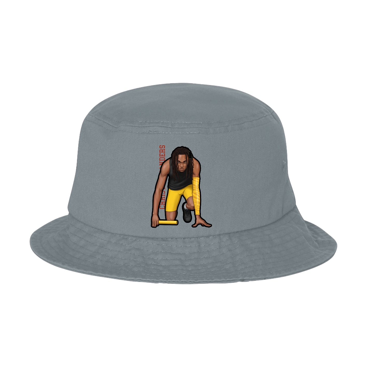 Bucket Cap — Name Vertical in Grey