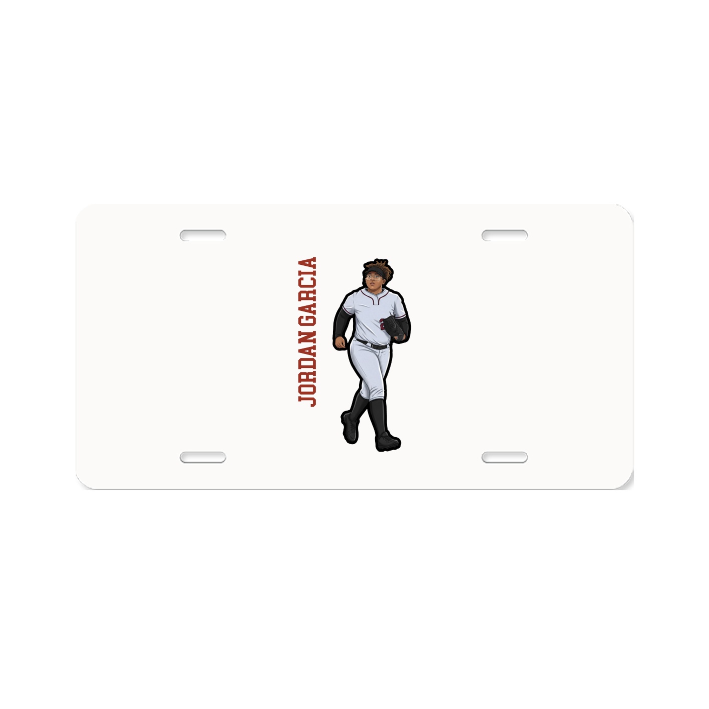 License Plate — Name Vertical in Classic