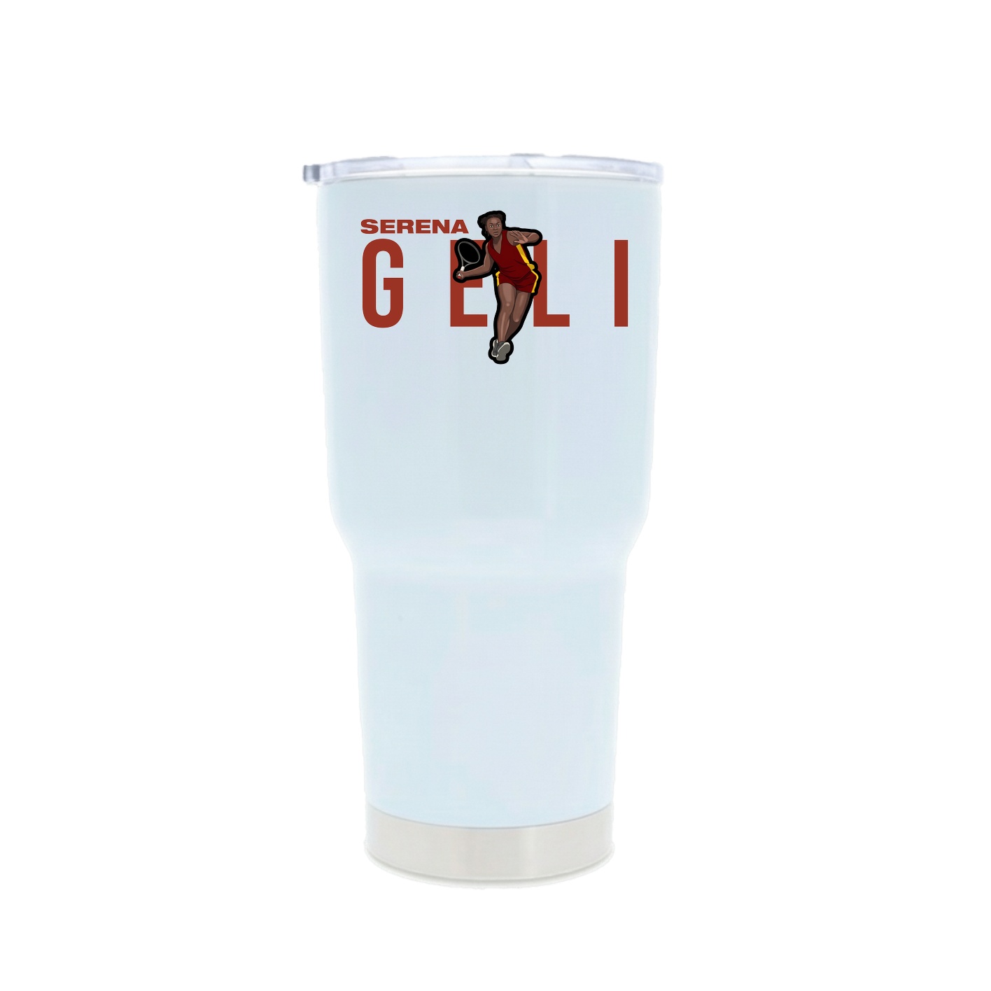 30oz Stainless Steel Tumbler — Player Name in White