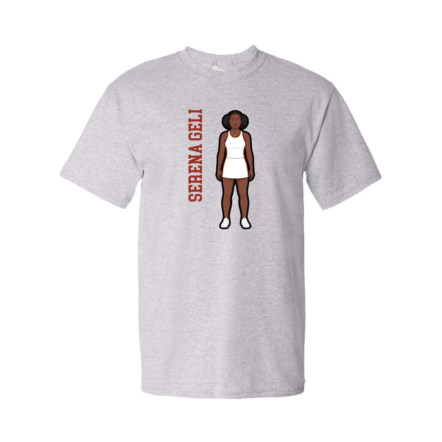 Tee — Name Vertical in Grey