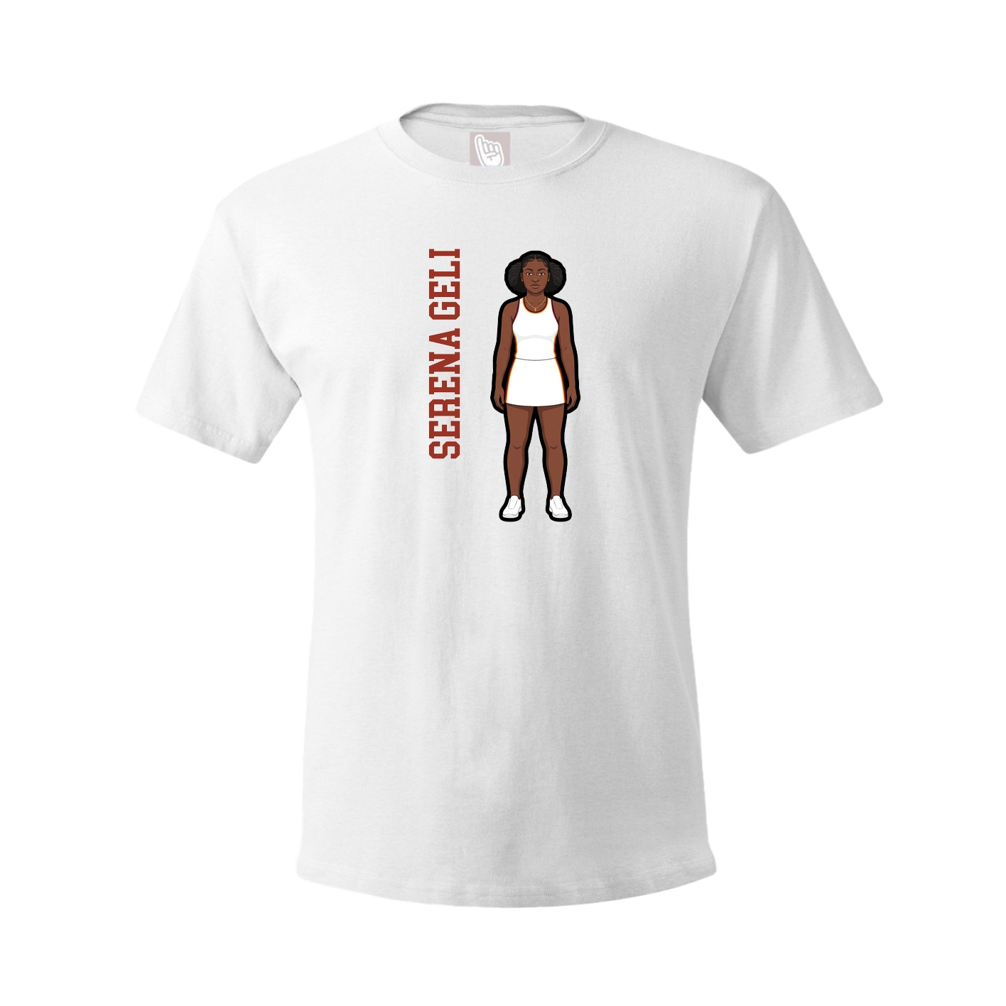 Youth Tee — Name Vertical in White