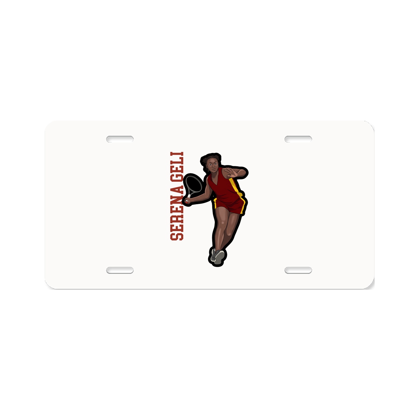 License Plate — Name Vertical in Classic