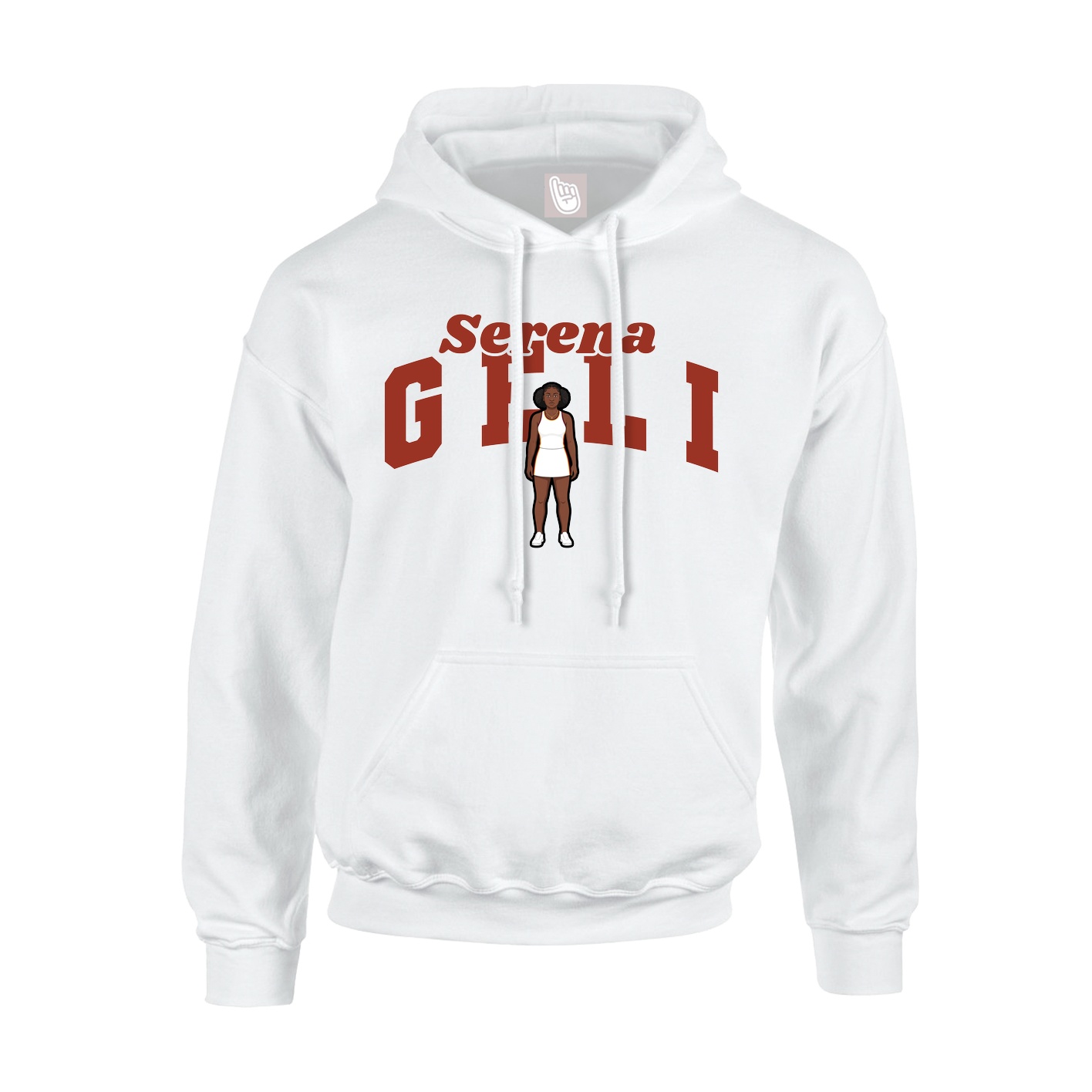 Hoodie — Signature Arch in White