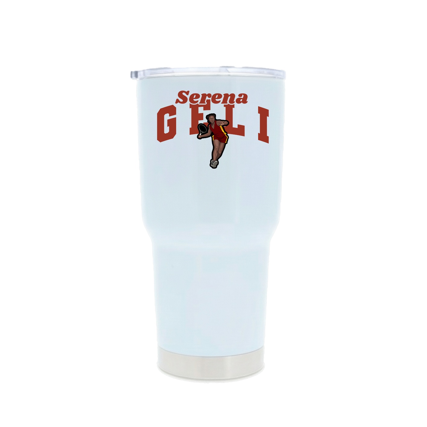 30oz Stainless Steel Tumbler — Signature Arch in White
