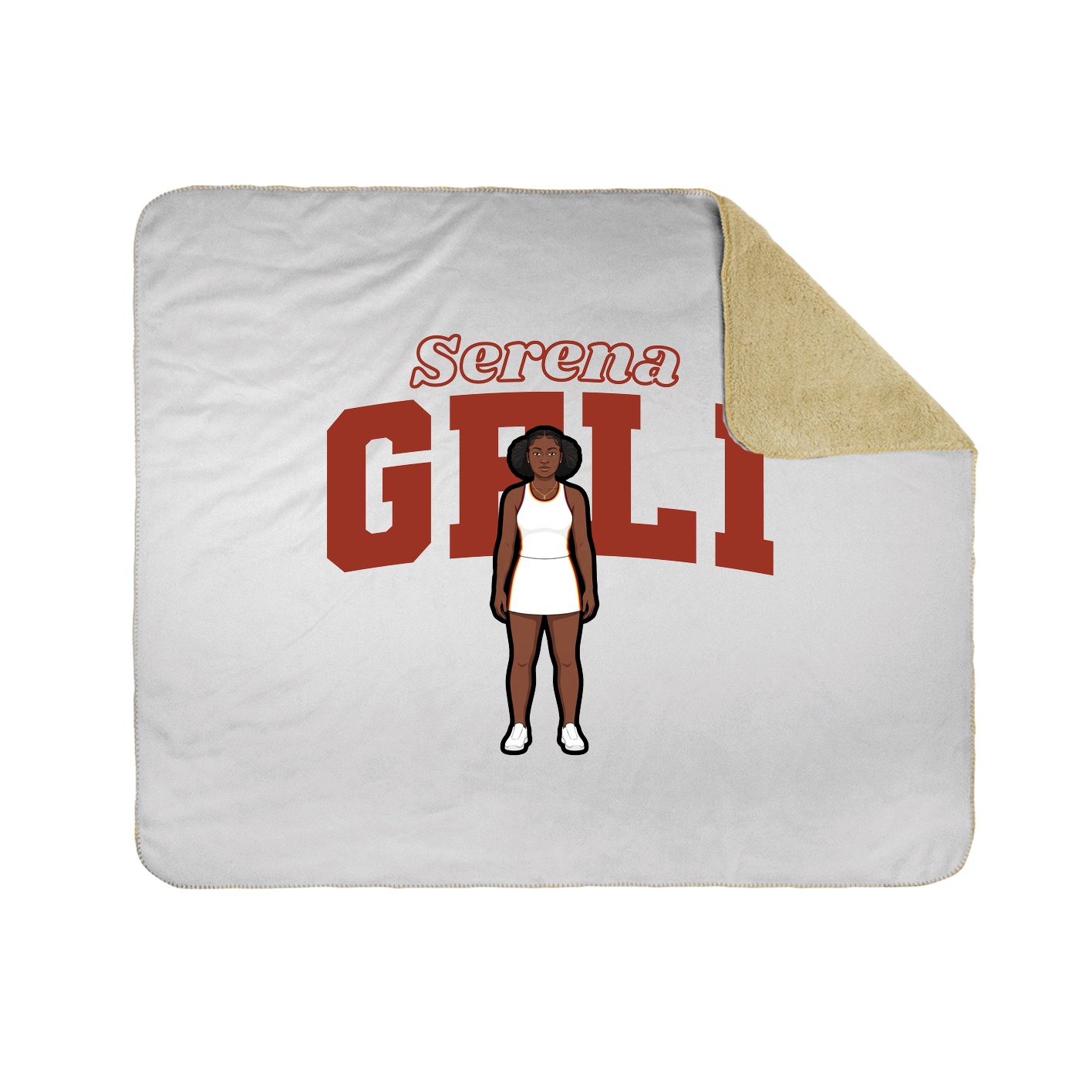 Throw Blanket — Name Arch in White