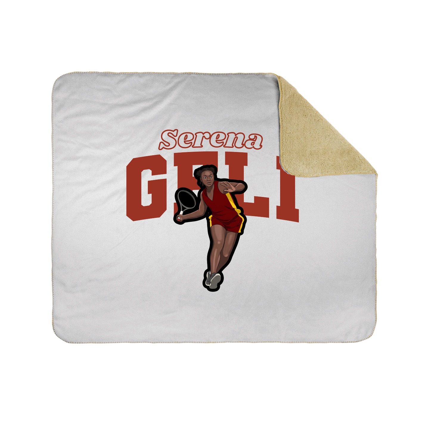 Throw Blanket — Name Arch in White